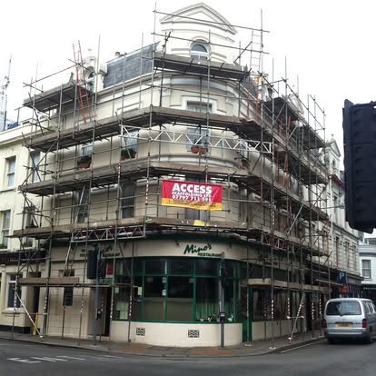 Scaffolding Minos Restaurant Jersey